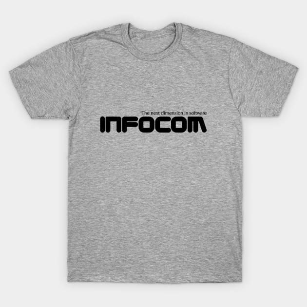 INFOCOM - v1 Black T-Shirt by RetroFitted